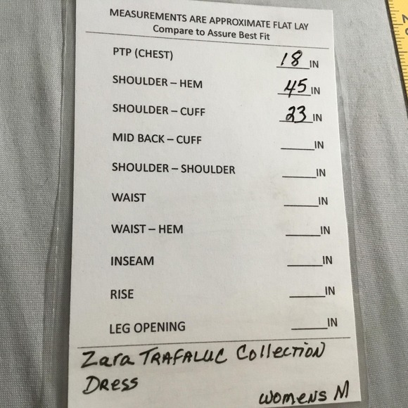 Zara Trafaluc Dress Womens Medium Multicolor Patchwork Boho Long Sleeve Midi - Picture 12 of 13